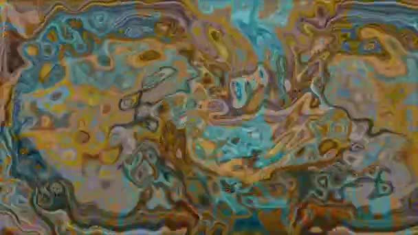 Декоративный синий и коричневый рябь фона — стоковое видео