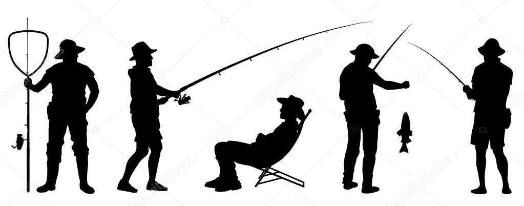 Download Various fisherman silhouettes — Stock Vector © yyanng ...