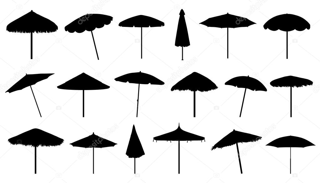 Various parasol silhouettes Stock Vector Image by ©yyanng 110860338