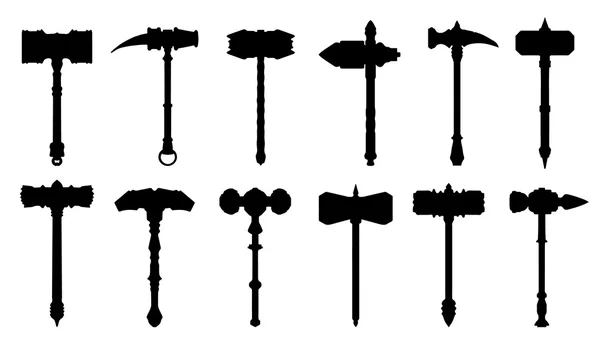 Siluetas de martillo — Archivo Imágenes Vectoriales