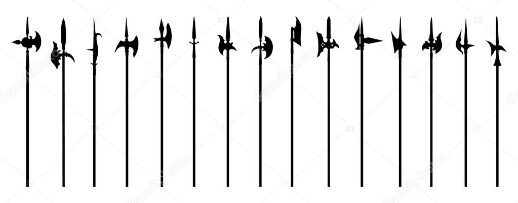 halberd silhouettes