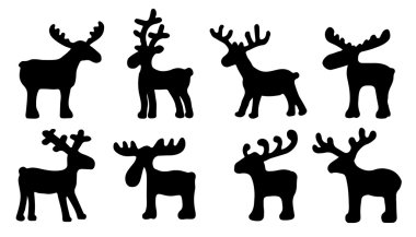 funny reindeer silhouettes