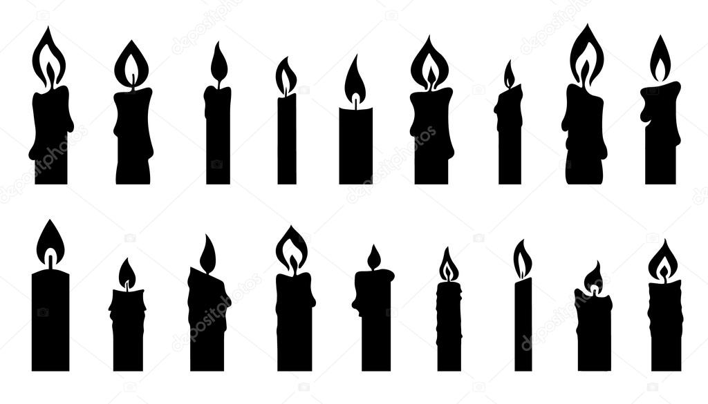 candle silhouettes