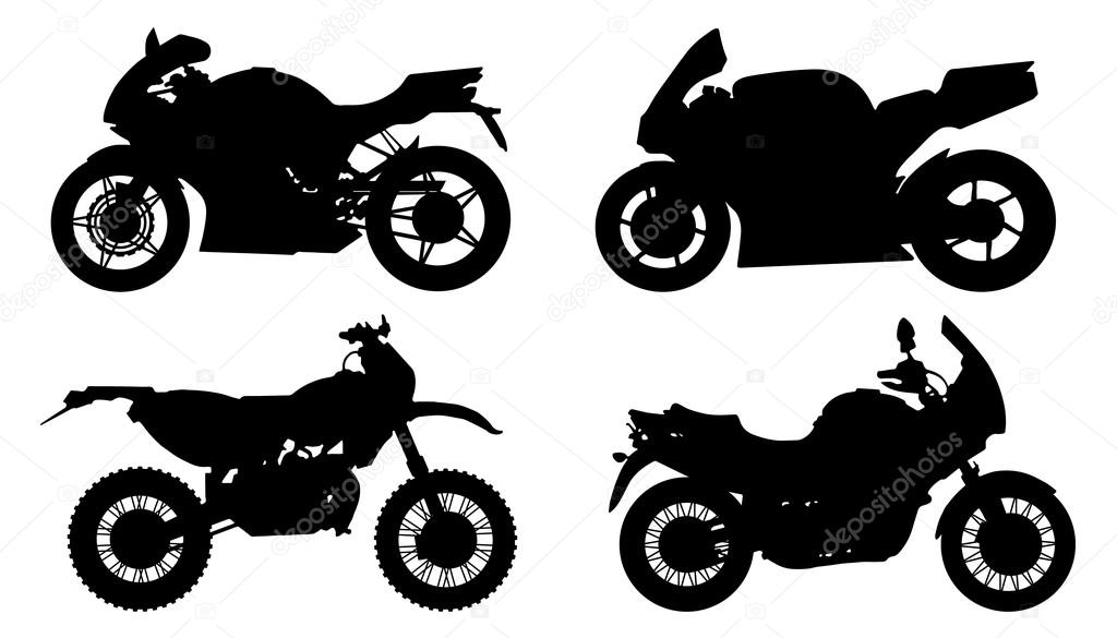 motorbike silhouettes