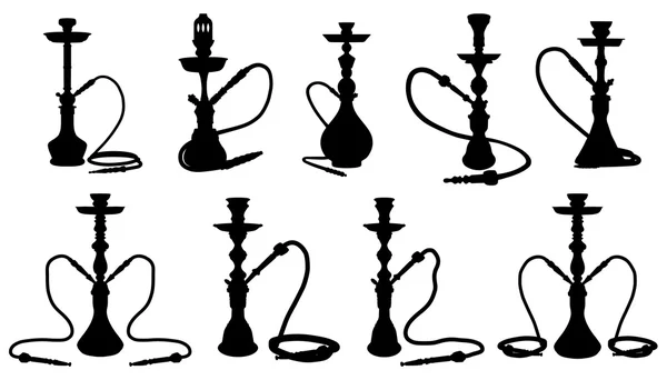 Shisha σιλουέτες — Διανυσματικό Αρχείο