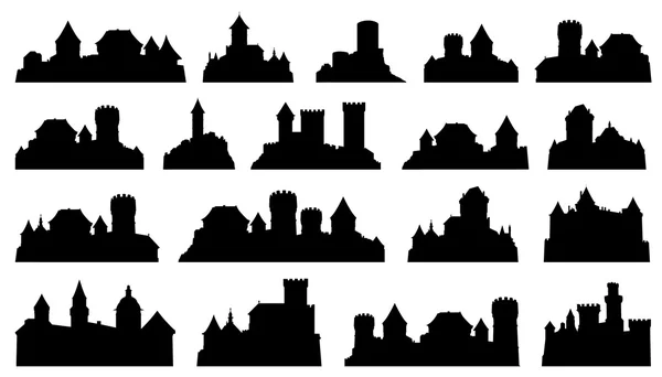 Castle silhouettes — Stock Vector