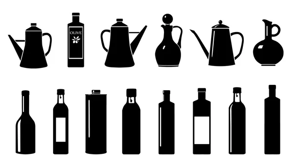 Bottiglia di oliva — Vettoriale Stock