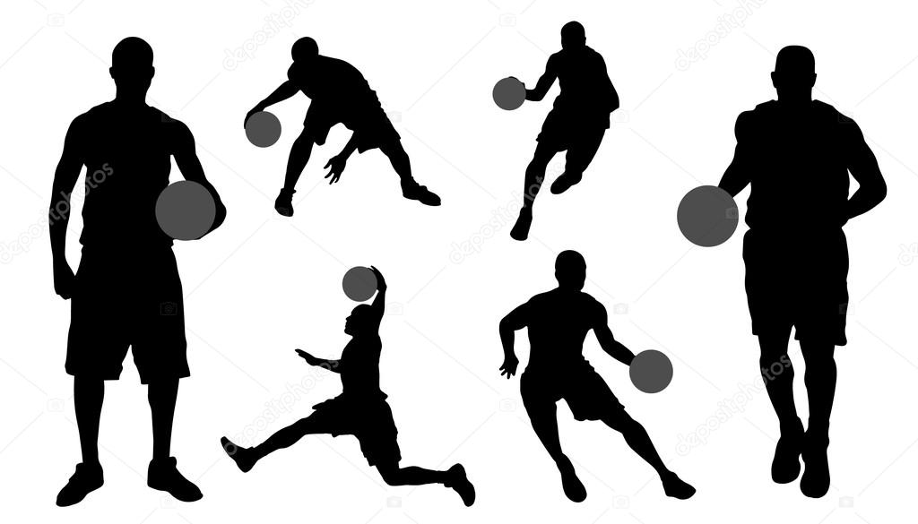 Basketball silhouettes