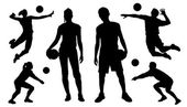 voleyball silhouettes
