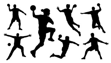 handball silhouettes clipart