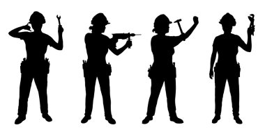 craftswoman siluetleri