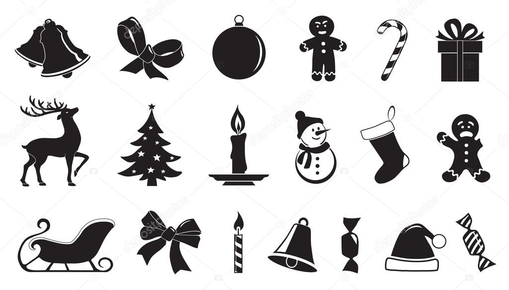 Christmas symbol 02 on the white background