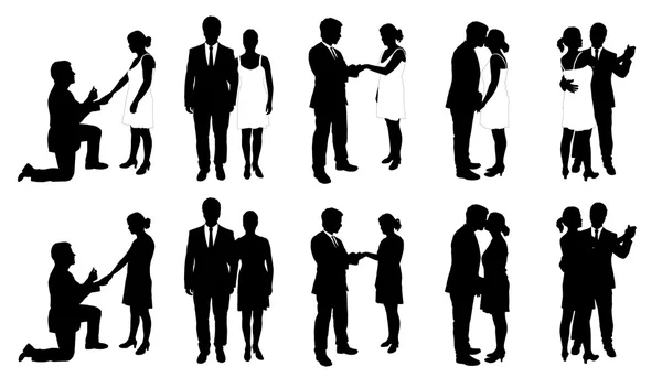 Personas y boda — Vector de stock