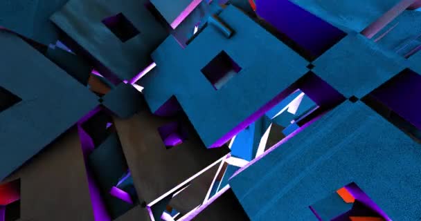 Adstract 3d Formas Geométricas Em Movimento Plano De Fundo Loop