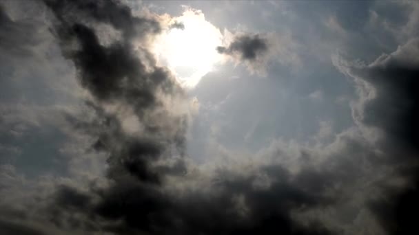 Bulutlu gökyüzü, zaman atlamalı — Stok video