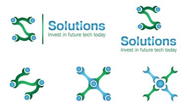 Çözüm iş logoları, vektör dosyası düzenlemesi kolay.