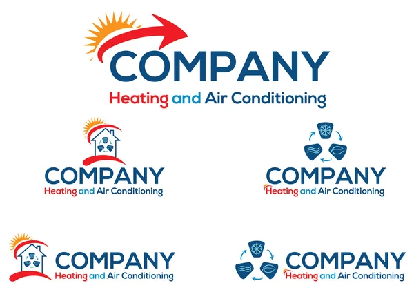 Air conditioning business logo or icon, vector file easy to edit. — Stock Vector