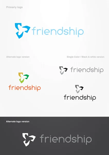 Φιλία λογότυπο - διαθέσιμη μορφή Eps. — Διανυσματικό Αρχείο