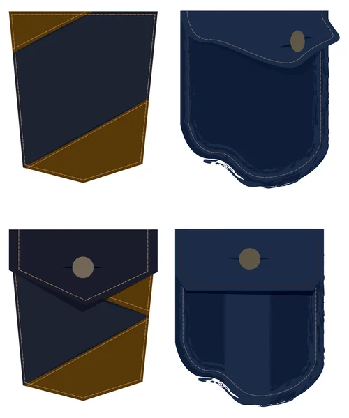 Denim Jeans Pocket. Vector EPS File Fully Layered and Easy to Edit. You