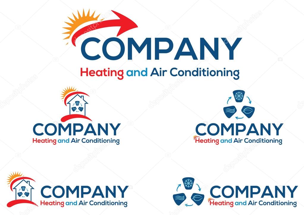 Air conditioning business logo or icon, vector file easy to edit.