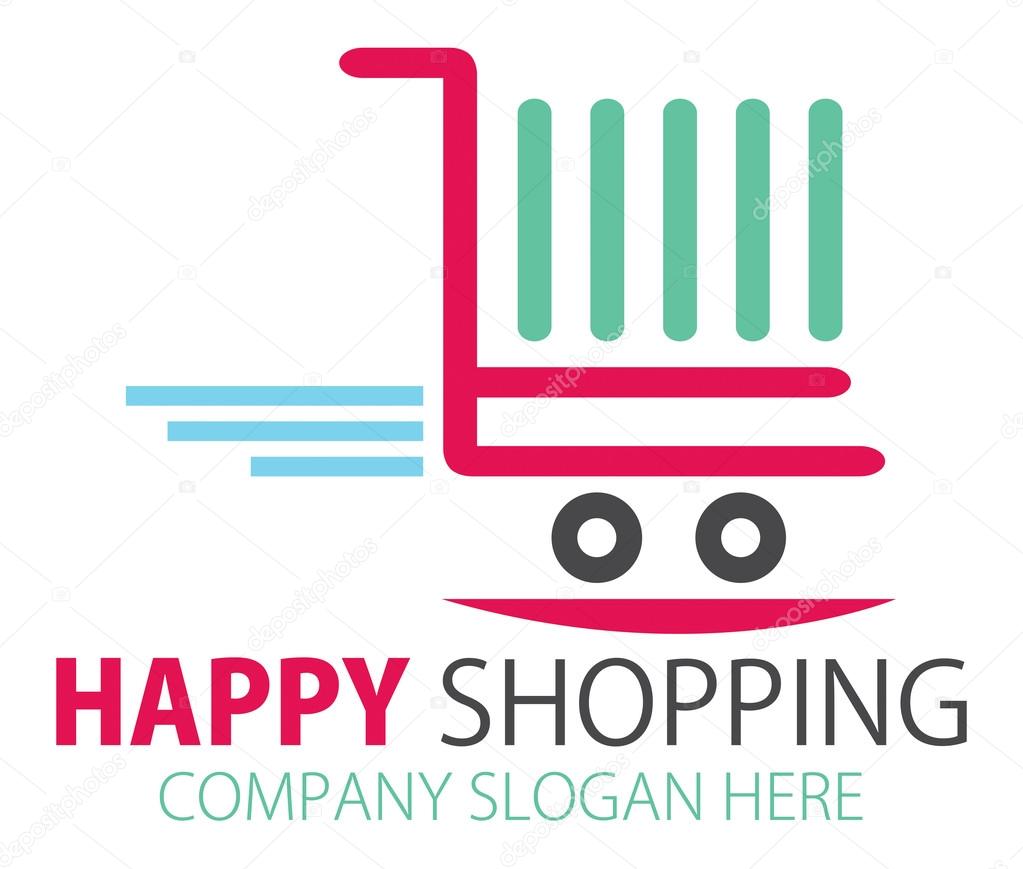 Shopping station Logo Design or Online purchase logo, vector file easy to edit.