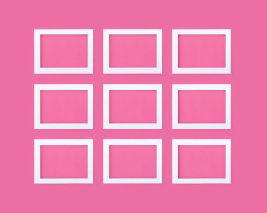 Boş boşluklu boş beyaz ahşap çerçevelerin deseni