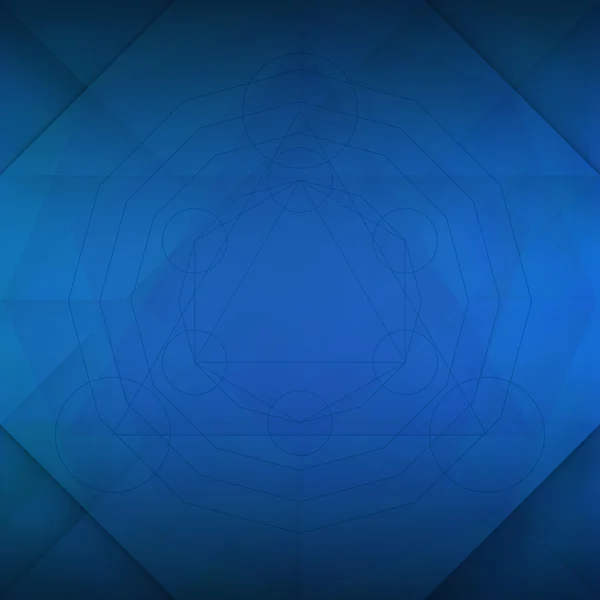 Heilige Geometrie blauwe achtergrond — Stockfoto