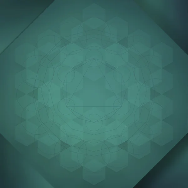 Sacred geometry green background — Stock Photo, Image