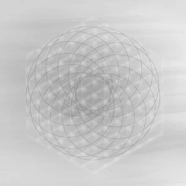 Posvátná geometrie abstraktní šedé pozadí — Stock fotografie