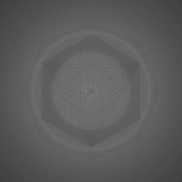 Sacred geometry abstract gray background — Stock Photo, Image