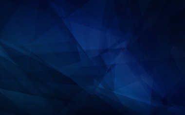Koyu mavi renk soyut poligonal arka plan