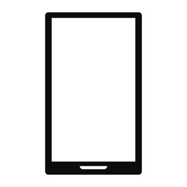 Beyaz arka plan, vektör simge Smartphone