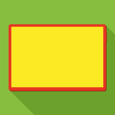 Tablet bilgisayarda yeşil arka plan, vektör simgesi