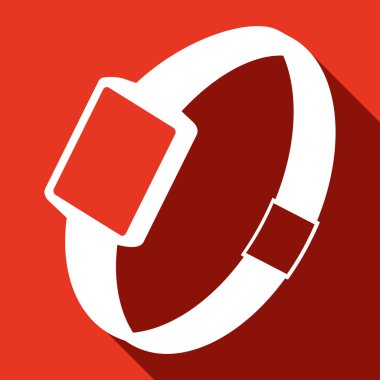 Tek izle gadget kutsal kişilerin resmi, vektör çizim üzerinde kırmızı