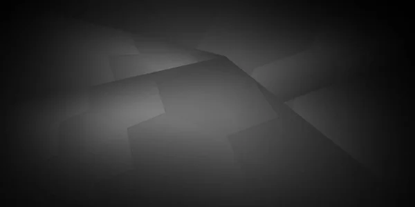 Fundo Abstrato Escuro Com Elementos Hexagonais Banner Largo Ilustração Digital — Fotografia de Stock