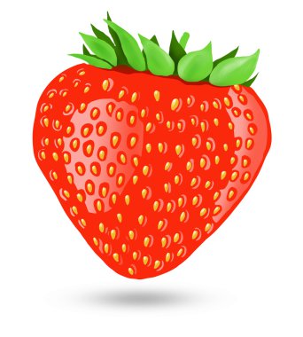 Beyaz arka plan üzerinde izole çilek resmi