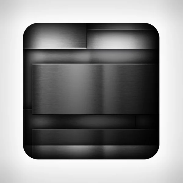 Mörk metall textur ikon — Stockfoto