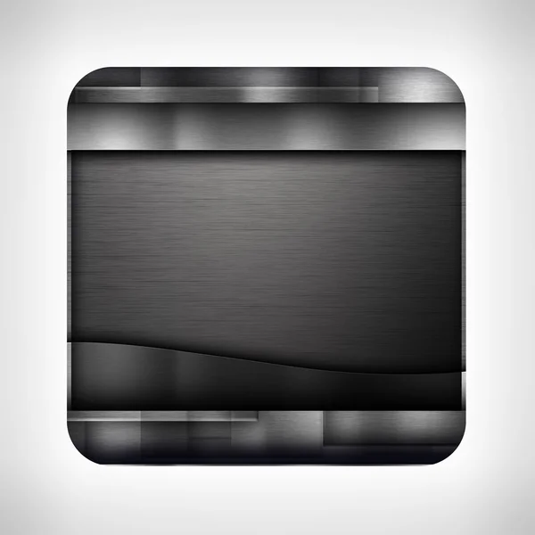 Mörk metall textur ikon — Stockfoto