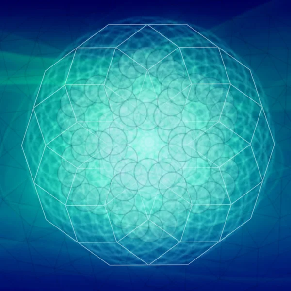 Kutsal geometri soyut sembolü arka plan