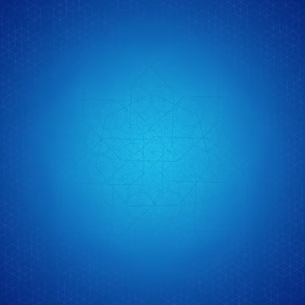 Heilige Geometrie symbool blauwe achtergrond — Stockfoto