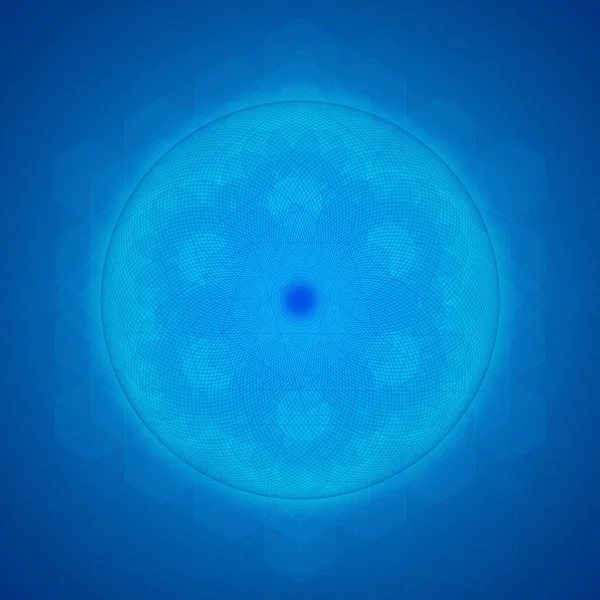 Sacred geometry symbol blue background