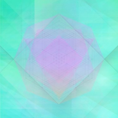 Kutsal geometri yeşil arka plan