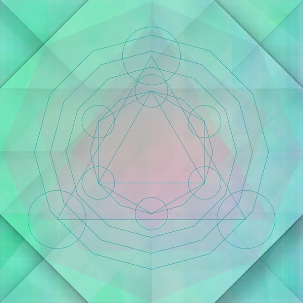 Sacred geometry green background