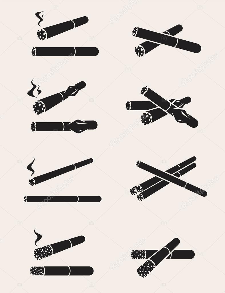 Cigarettes set. Vector