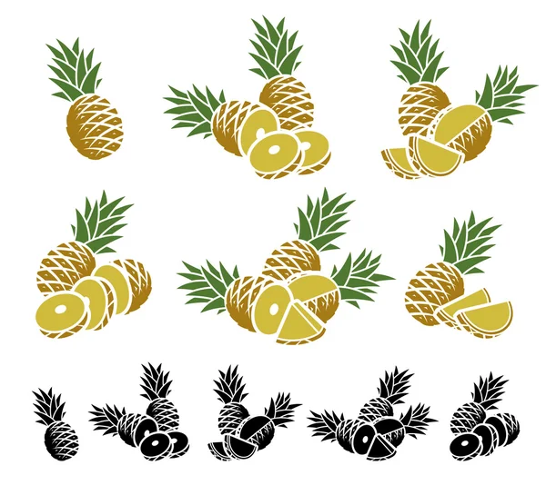 Conjunto de piña. Vector Gráficos vectoriales