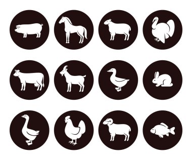 çiftlik hayvanları ayarlayın. vektör 