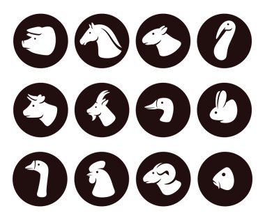 çiftlik hayvanları ayarlayın. vektör 