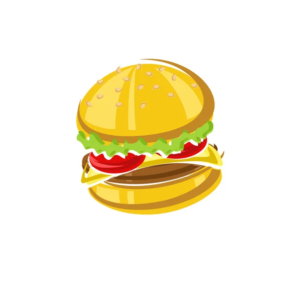 Hamburguesa vector. Vector — Archivo Imágenes Vectoriales