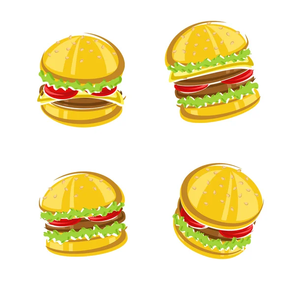 Hamburguesa vector. Vector — Archivo Imágenes Vectoriales