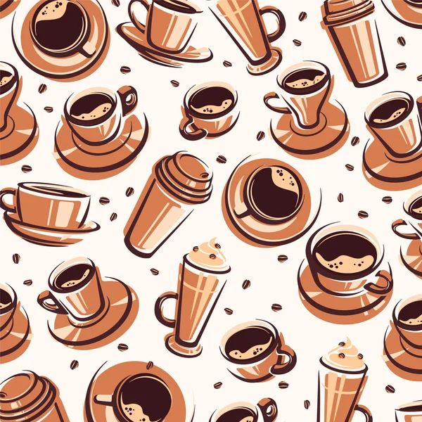 Fondo de café. Vector — Vector de stock